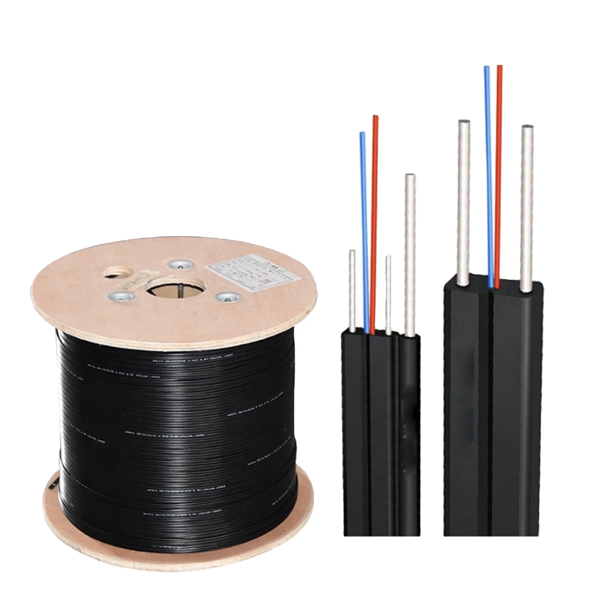 Outdoor GJYXCH 1 2 4 Core SM FTTH Drop Cable G657A Self-supporting LSZH Fiber Drop Cable