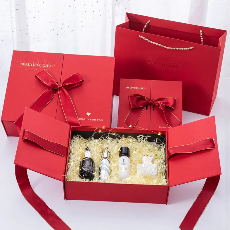 Yc90172 Multi Color Open Door Gift Box  Bow Birthday Gift Box Perfume Gift Packaging Box