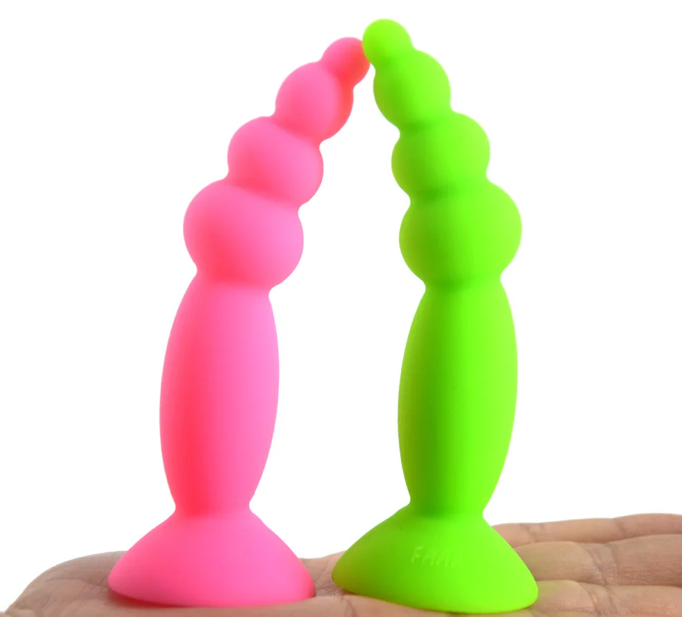 FAAK 10.3cm mini beads silicone anal plug for male  butt plug sex toys anal for female sex toys for men masturbating