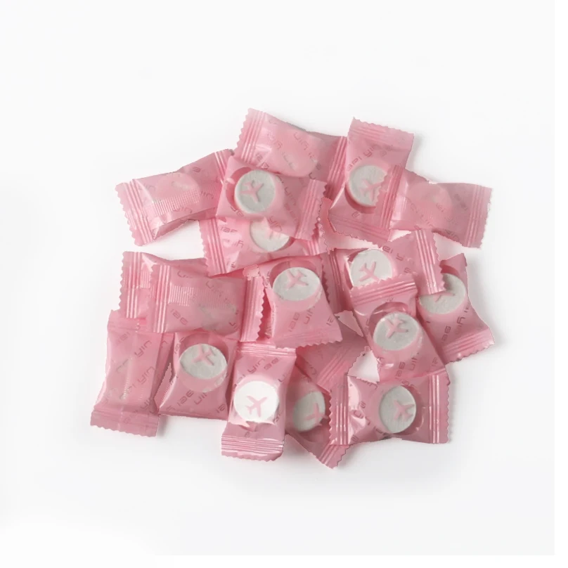 factory DIY mini non woven 100% cotton compressed mask candy package compressed face mask sheet mascarilla comprimida