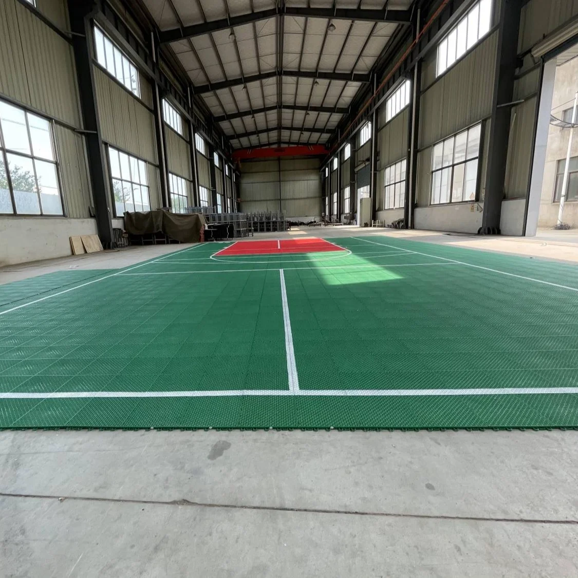 Top-quality Wanhe portable plastic interlocking flooring sports mat outdoor Badminton court futsal court floor
