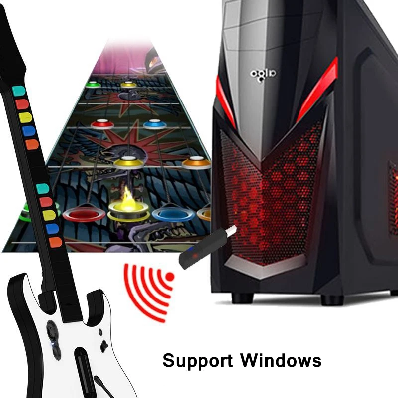 Беспроводной игровой контроллер Guitar Hero гитара Rock band 2 4G пульт дистанционного управления для гитары консоль геймпад 10 клавиш