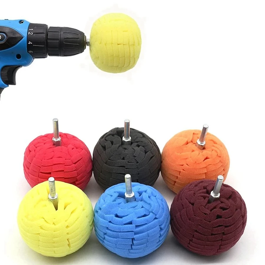 Automotive Car Accessories Motorcycle Washer Care Buffing Ball Finishing Pad Car Polishing Waxing Sponge Auto Detailing
