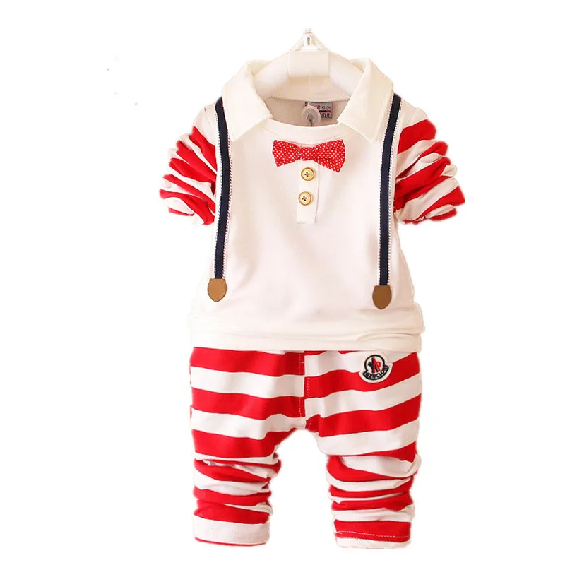 Stripe 2 pieces set spring baby child clothes 1-3 years boys 2024