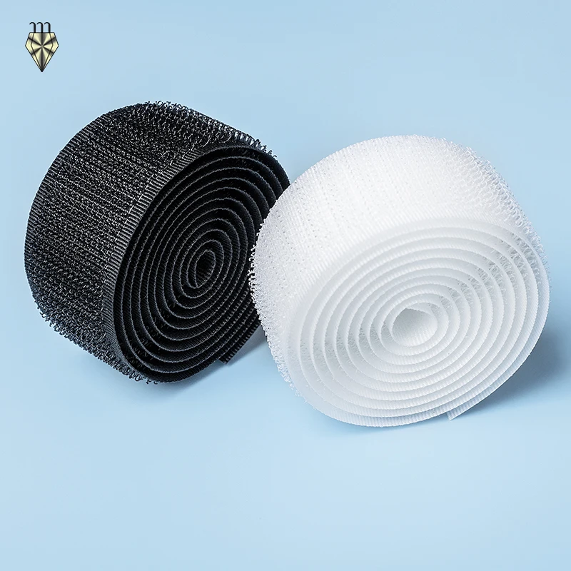 Factory 38mm Fastener Tape 70% polyamide Sticky no Back glue Self Adhesive Hook And Loop With Custom Size And Shapes