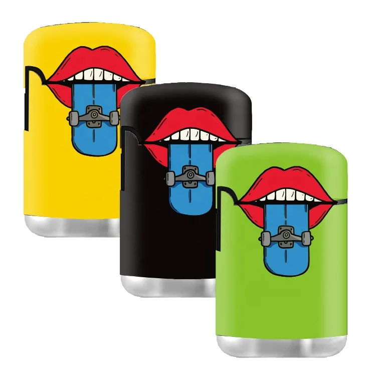 
UV Printed Fancy Windproof Novelty Butane Torch Cigarette Refillable Jet Flame Lighter 
