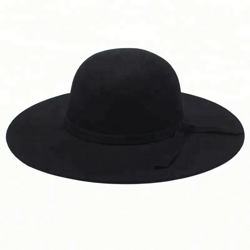 Wholesale Fashion Women Dress Wide Brim Floppy Wool Felt Hat
