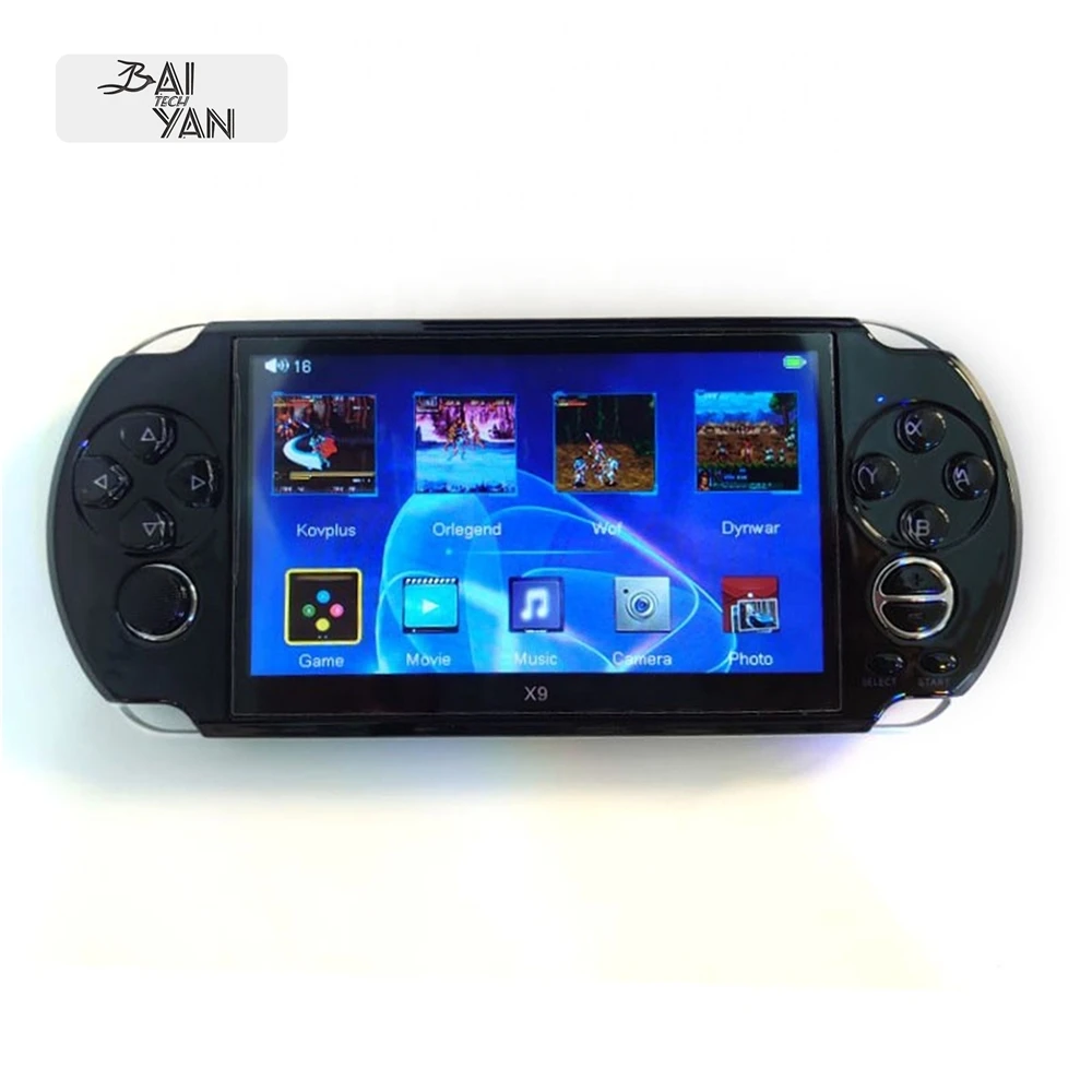 X9 5.1 inch 8 GB Handheld Game Player Retro Video Game Console Player For PSP
