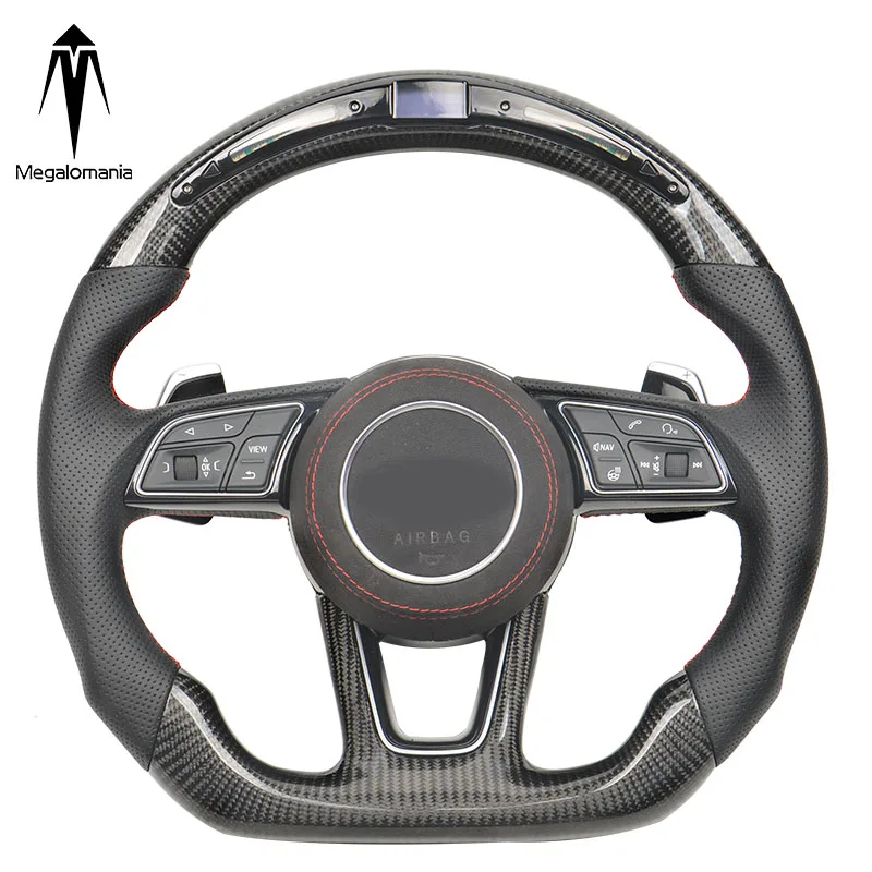For Au-di 2009-2016 A3 A4L A5 A6L A7 A8 Lo ld model to new Au-di carbon fiber steering wheel