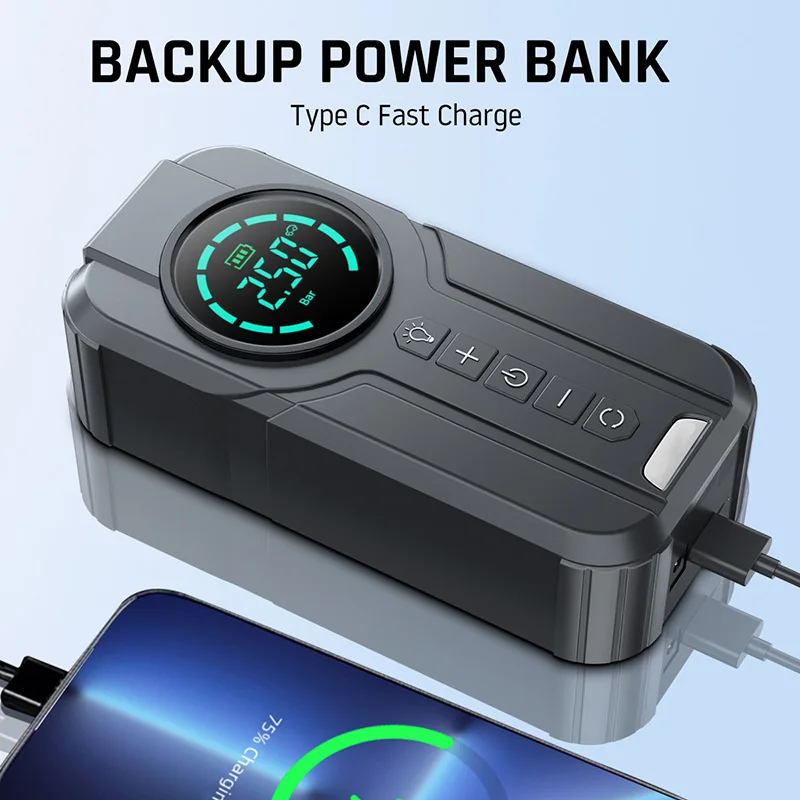 2023 New Design High Quality 150psi 12V Car Tire Air Compressor Portable Mini Air Pump Car Tire Inflator In Stock