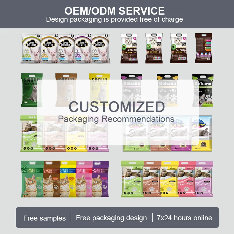 Strong Clumping Deodorization 100% Sodium 5L 10L 25L Bentonite Clay Cat Litter