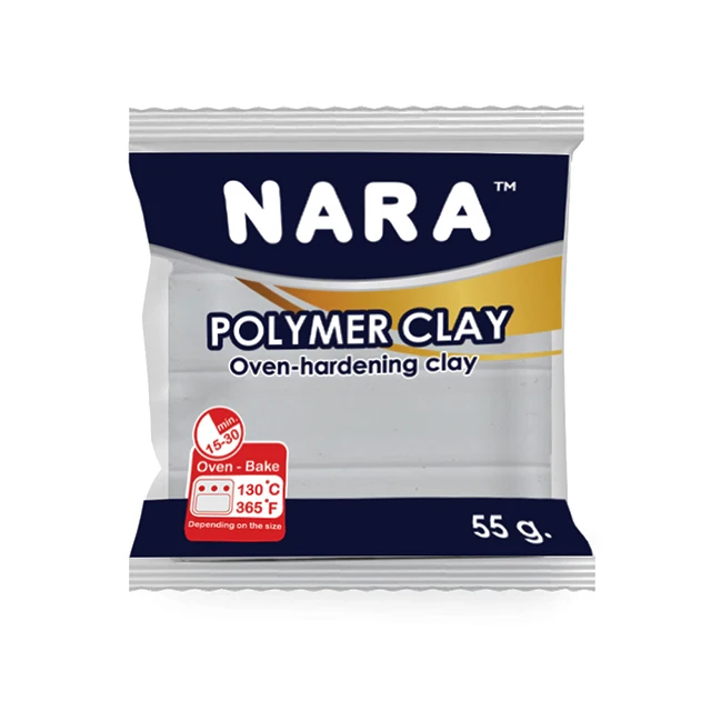 NARA Polymer Baking Clay Single Light Grey Colors 1 Block Size 55g Modeling Clay Oil Clay White Color Premium Quality Product