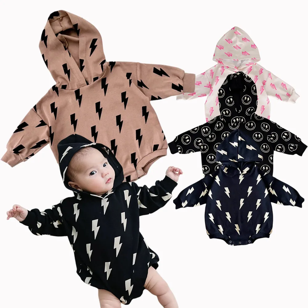 Ruidian High Quality Hooded Long-Sleeved Toddler Crawl Suit Pure Cotton 95% Polyester 5% Jumper for 6 Months Baby Clothing
