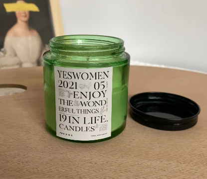 Free sample Green bottle scented candle home decoration ins creative gift smokeless scented candle