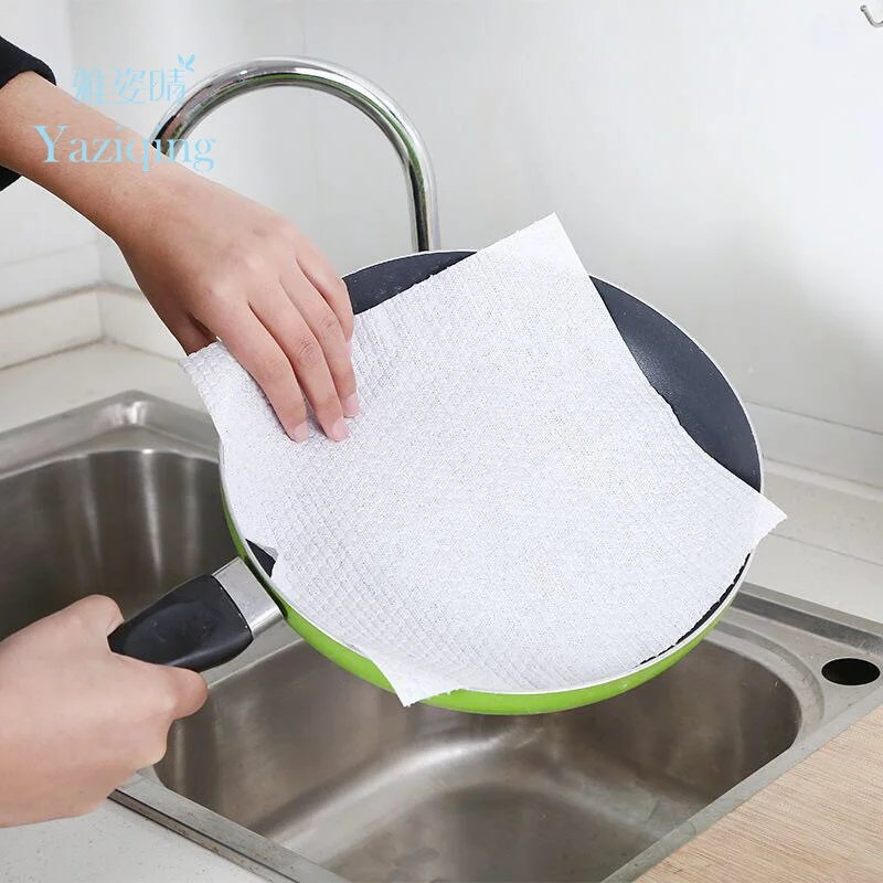 OEM Superabsorbent Microfibra Household Non Woven Disposable Kitchen Towel Wiping Dish Lazy Rag Cleaning Cloths