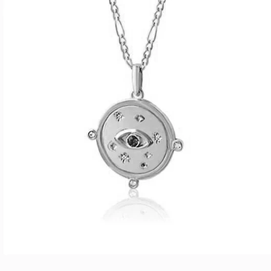 Fashion funky gold plated jewelry Visionary Charm evil eye Necklace