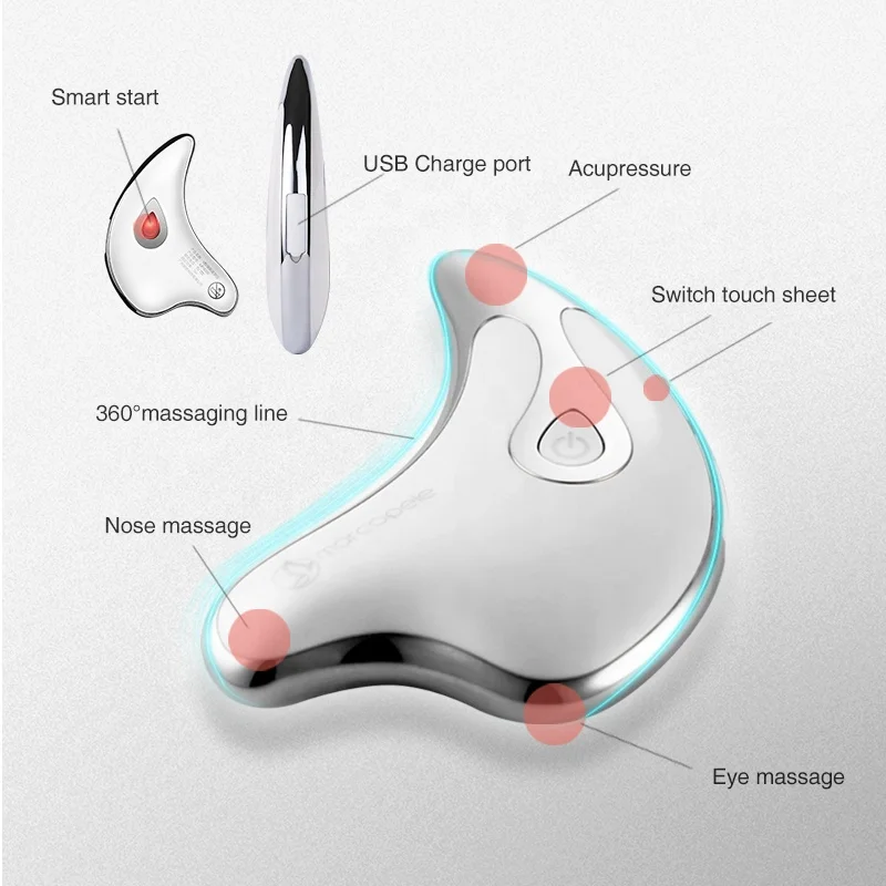  Innovation Products 2021 Silicone Face Massager Electric Massage Machine Tool Skin tightening Dolphin Guasha