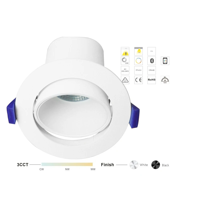 downlight spot lights led ceiling downlight Low glare 3CCT dimmable SMD LED chips LED Downlight Office home energy-saving lamps