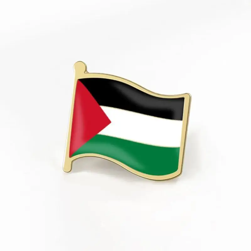 Wholesale Cheap In Stock Metal Lapel Pin Free Palestine Lebanon National Flag Enamel Pin Badge Brooch For Peace And Love