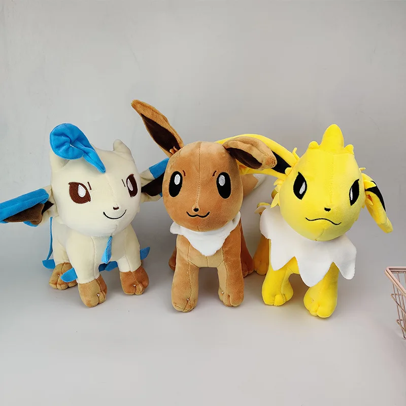 Anime Pokemon Character Standing Posture Eevee Plush Doll Anime Plush Toy Claw Machine Doll