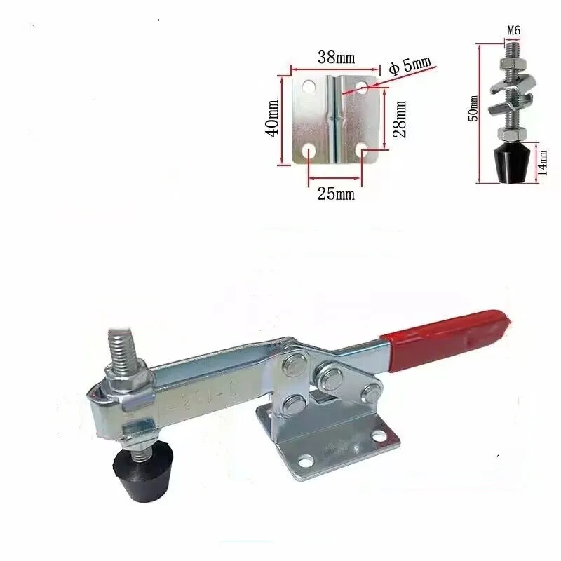 Переключные зажимы, безопасный деревообрабатывающий ручной инструмент, быстроразъемный зажим, горизонтальный тумблер, зажим, GH-201c