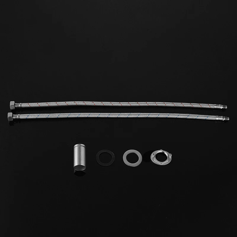 
Modern 304 Stainless Steel Hot Cold Single Handle Brushed Nickel Pull Down Kitchen Faucet For Sink 