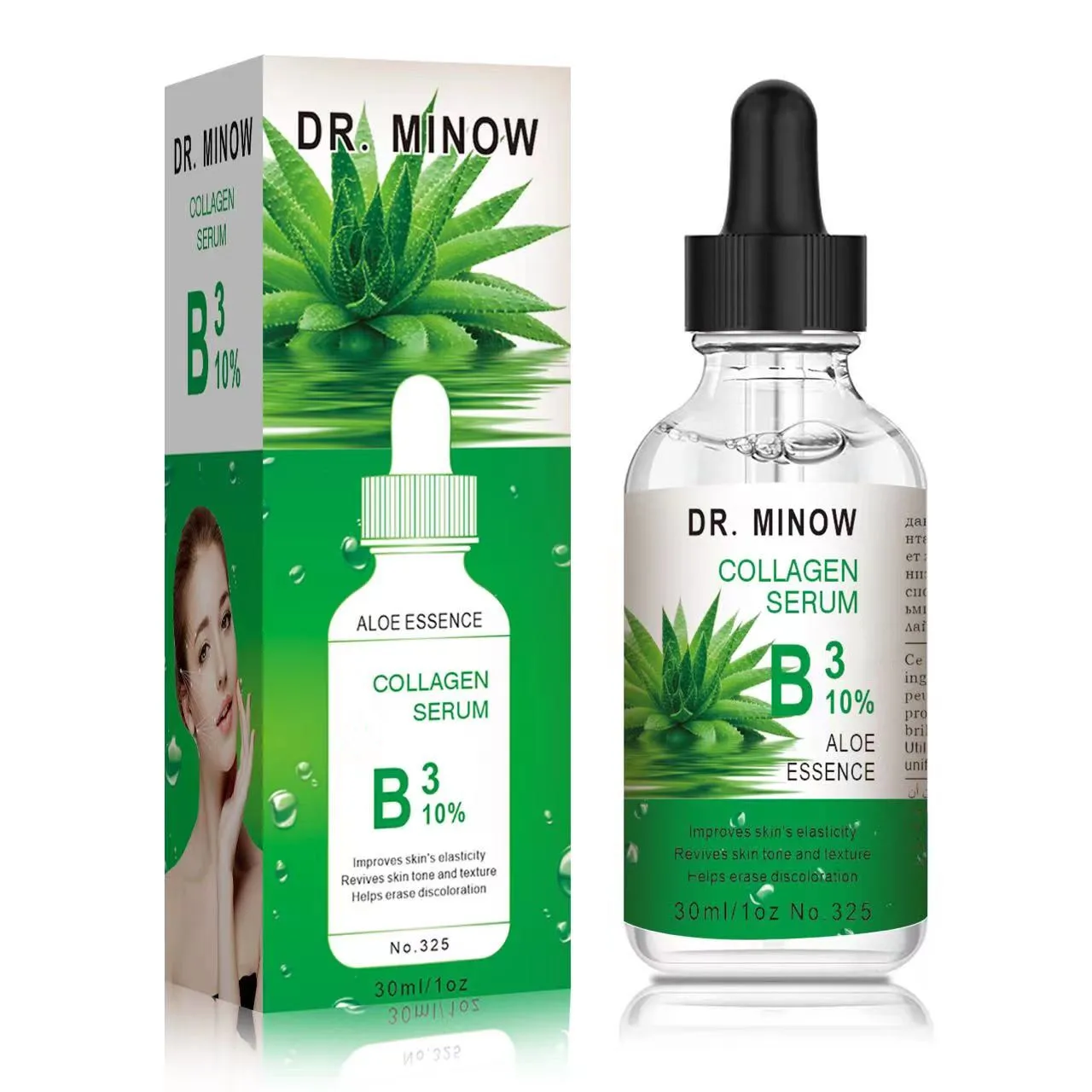 DR.MINOW Skin Care Liquid 3 Bottles Hydro Aqua Peeling Vitamin C Serum For Face Cleaning Whitening Serum