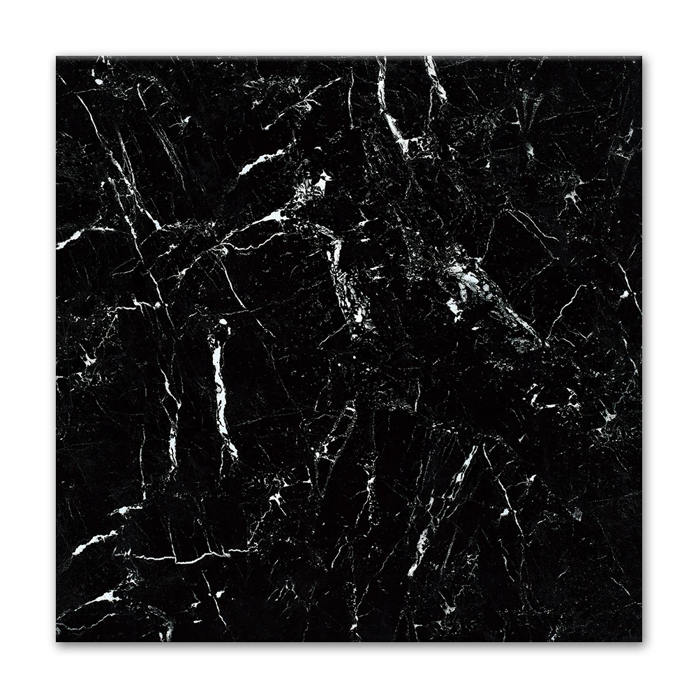 Foshan Shiny Porcelain Tiles 60x60 Ceramic Floor Black Gold Porcelain Tile