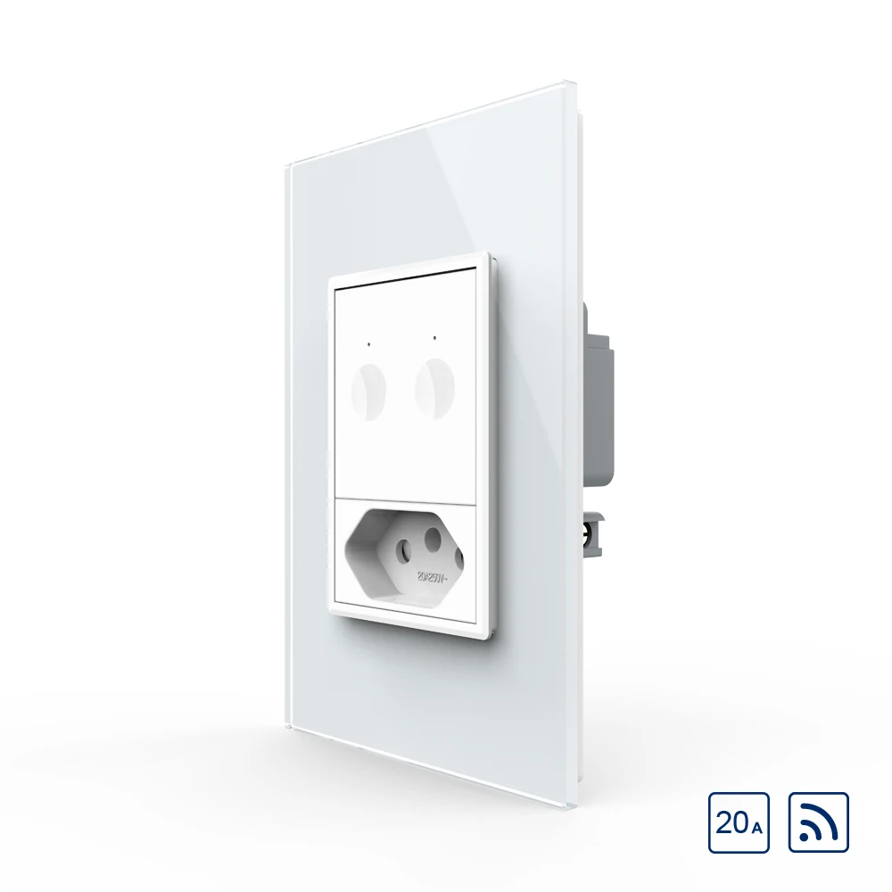 Livolo Бразилия 20a ac Розетка с 2 банды 1 способ дистанционного управления Переключатели