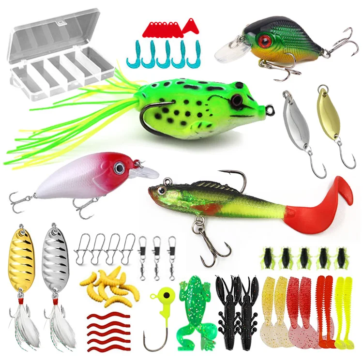 Baiyuheng Crankbaits Set Mixed Colors Fishing Lures Baits with Box Swimbait Sea Swim Trout Tackle Hard