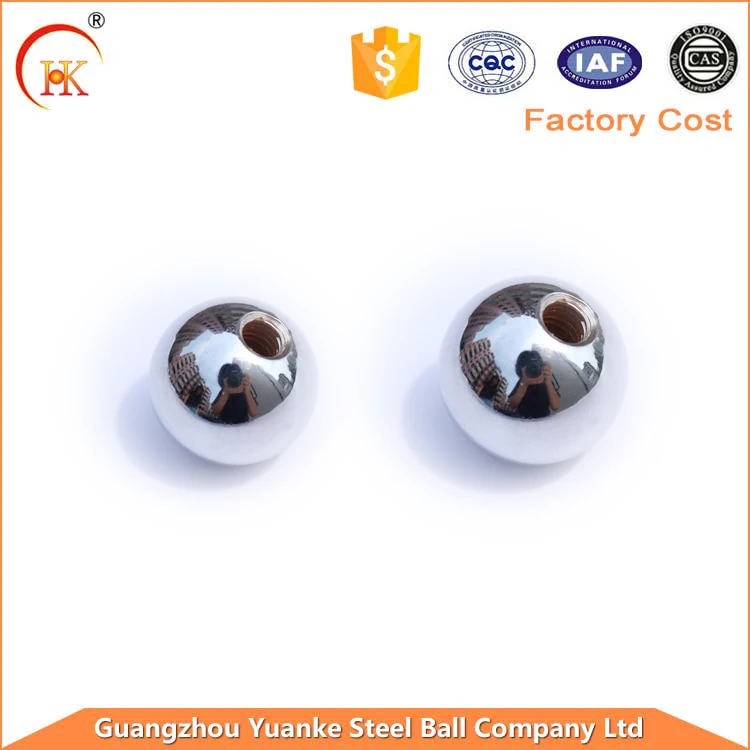 Guangzhou Yuanke drilled hole solid stainless steel balls