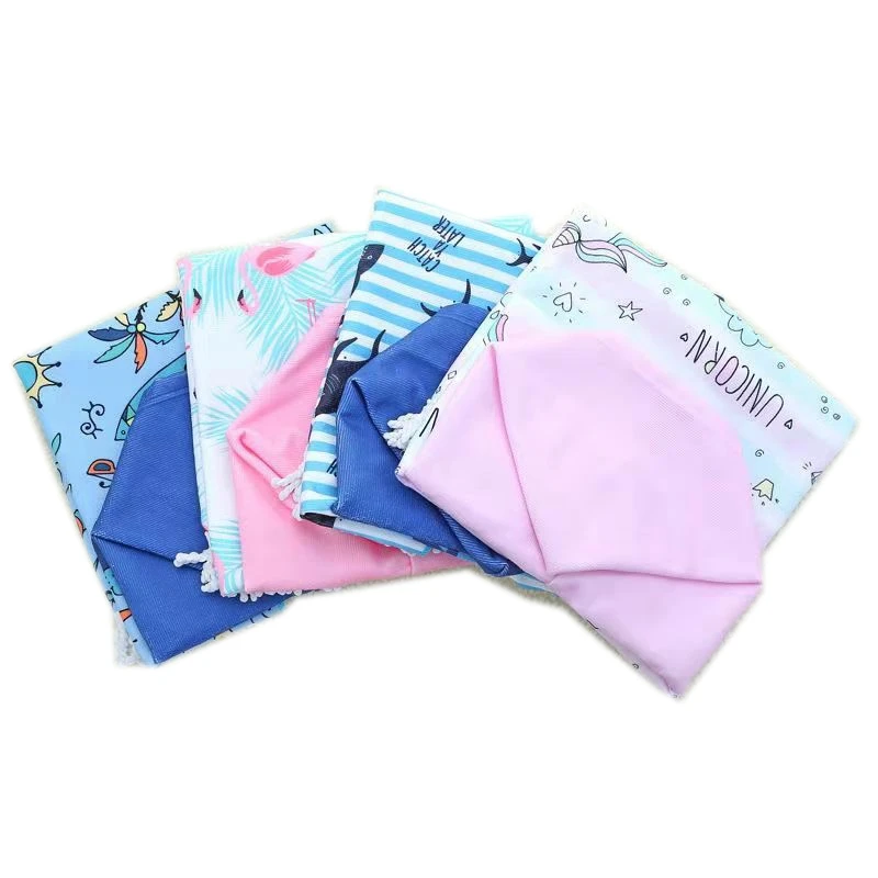 Microfiber Printed Beach Hooded Towel Kids Bath