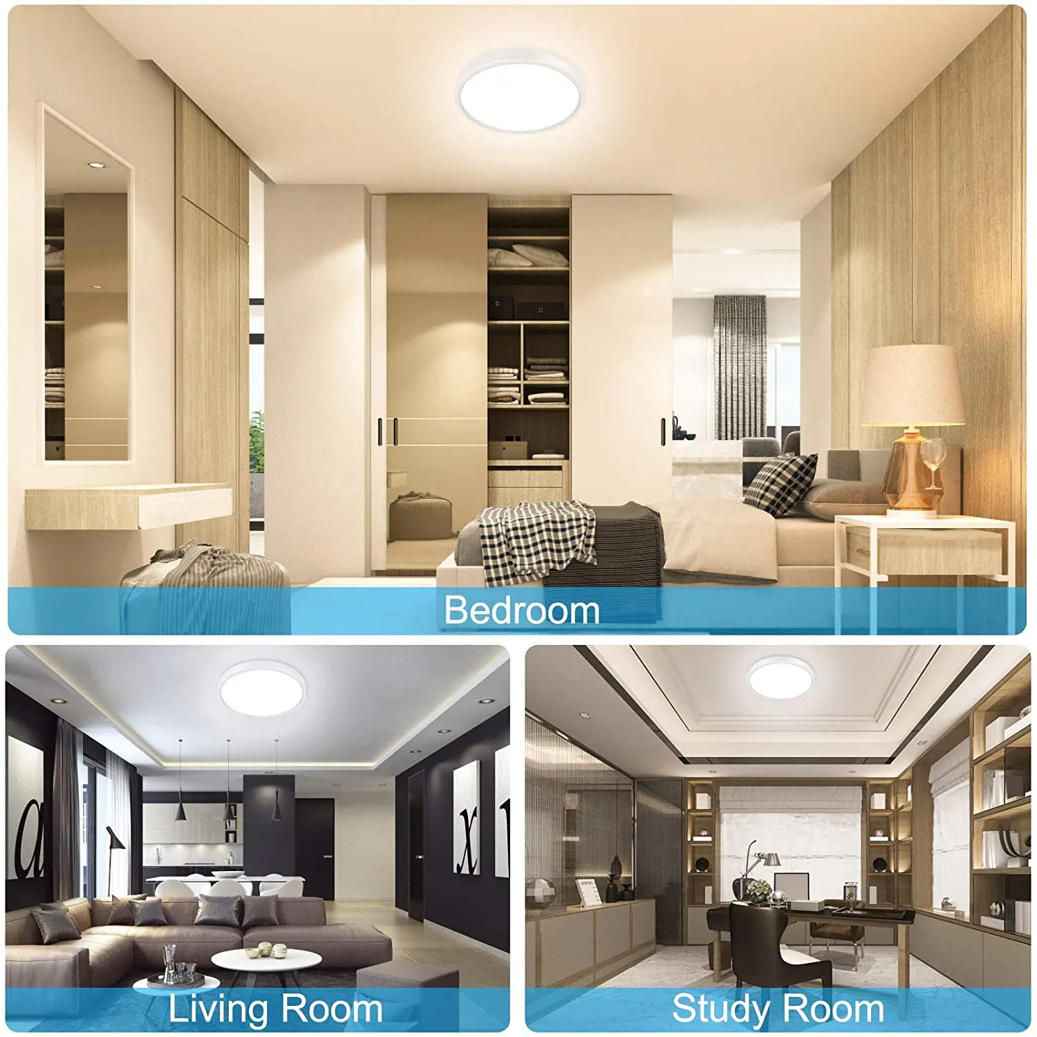 Toppo Hot Tricolor Ip65 White Led Bulkhead Emergency Function Wall Cristal Motion Sensor Ceiling Light