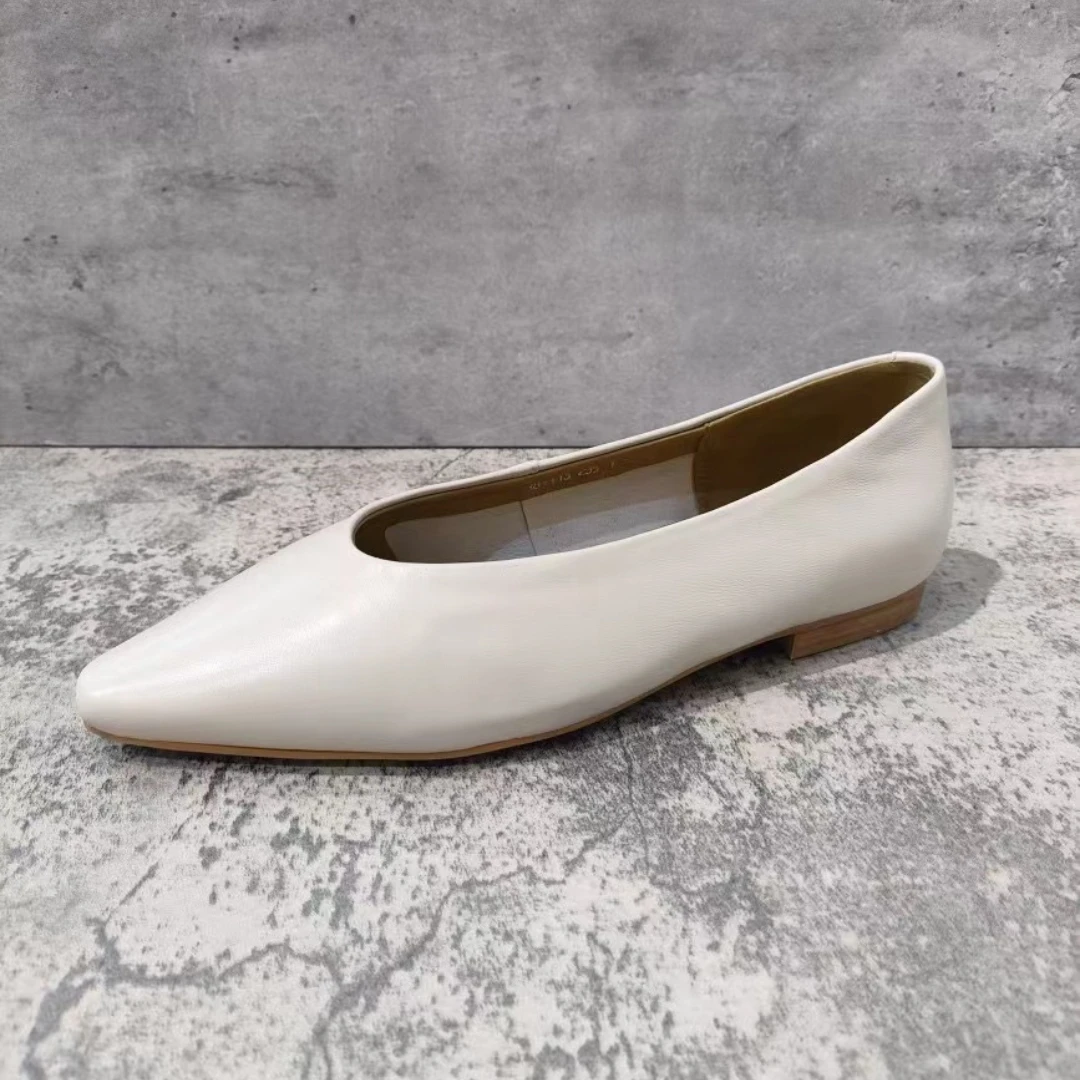 100% Lamb leather Women Boat Flat Shoes after party ladies mocassin walking shopping loafers customize logo plus size factory