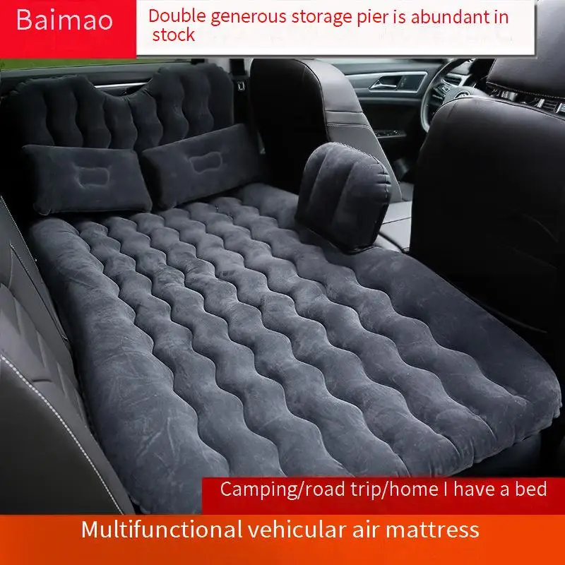 Interior supplies folding car inflatable bed PVC flocking car inflatable mattress SUV car travel inflatable bed