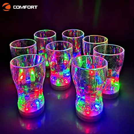 Festival Decoration Red-Green-Blue Color Changing  Plastic Led Flashing Goblet Cup For Party