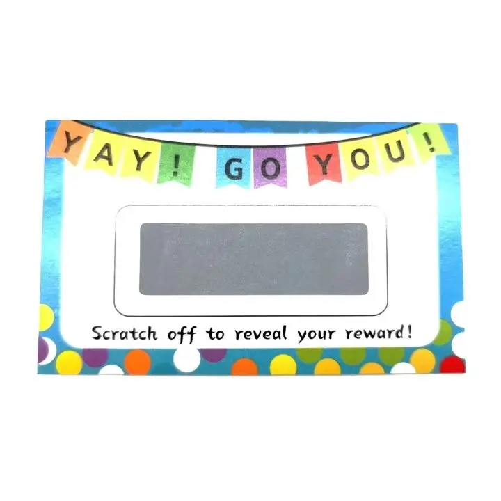 Custom Scratch Cards Free Sample Business Scratch Off Cards Lottery Tickets Win Cards Scratch Off to Reveal Your Reward