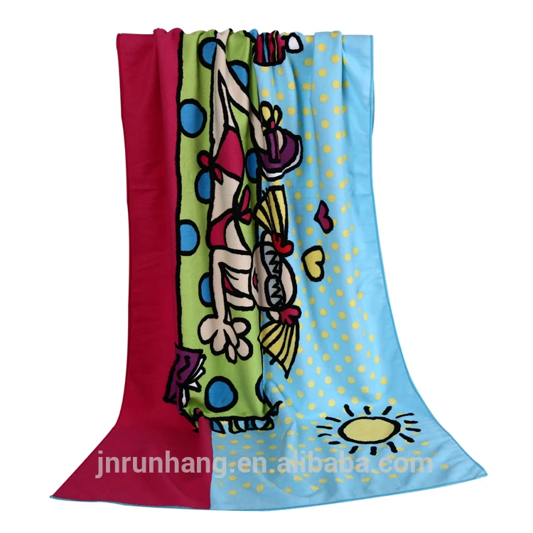 Factory directly Custom digital printed american flag sports beach bath towel with logo