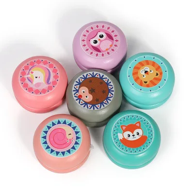  Дешевые рекламные деревянные игрушки Yoyo детские на заказ логотип деревянная цветная печать происхождение размер рекламной продукции поле
