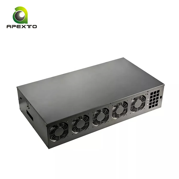 Бесшумный корпус для сервера B12S 12 Gpu компьютерного графического процессора под заказ 8 с блоком питания
