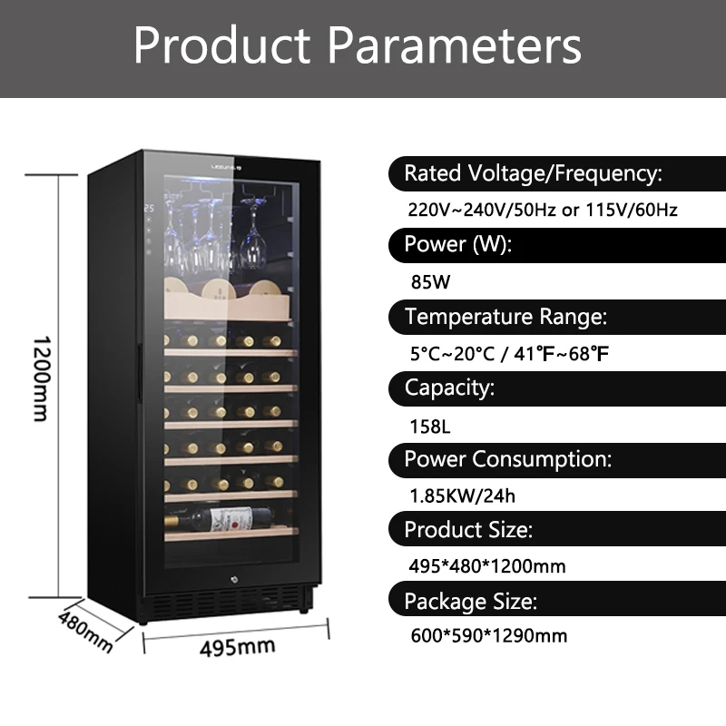 LANYI Factory Manufacturing Wine Cooler Wine Cellar Refrigerator Wine Dispenser Used For Hotel Kitchen Bars