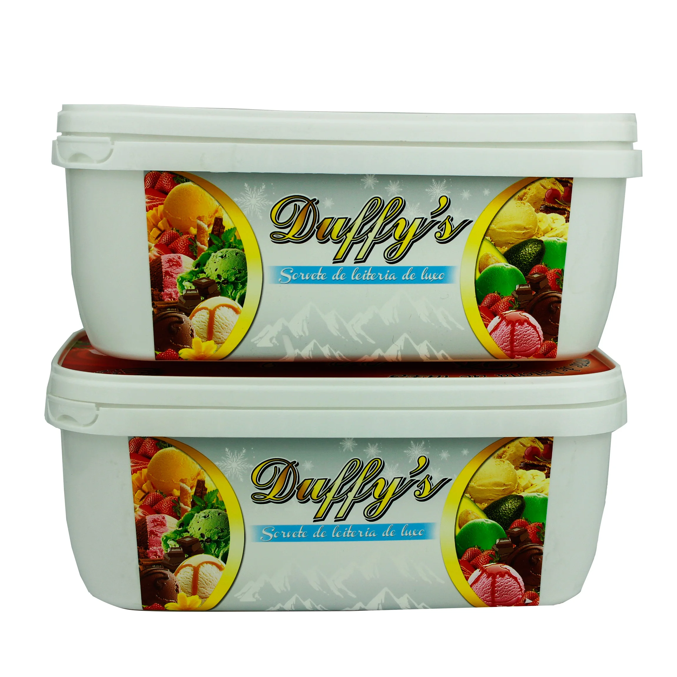 
High Quality Custom Biodegradable Square Plastic Ice Cream Cup 