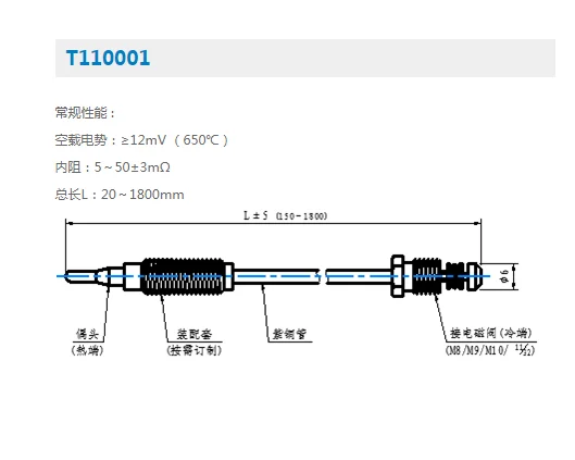 Jali gas sensor thermocouple T11 assemblies for gas burner