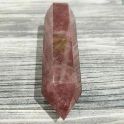 Hot Sale Strawberry Quartz Rough Stone Strawberry Quartz Points For Home Decoration