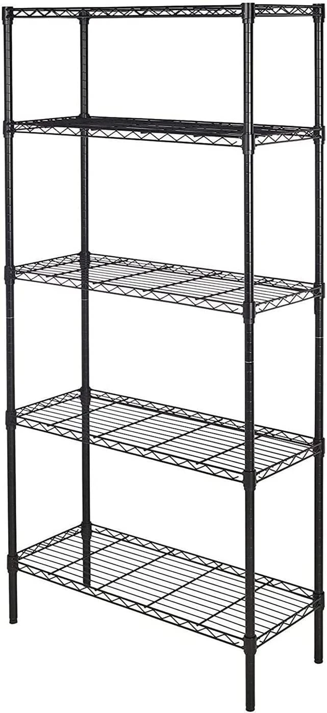 Standing Kitchen Restaurant 5-Shelf Adjustable Heavy Duty Storage Shelving Unit Metal Garage Storage Rack