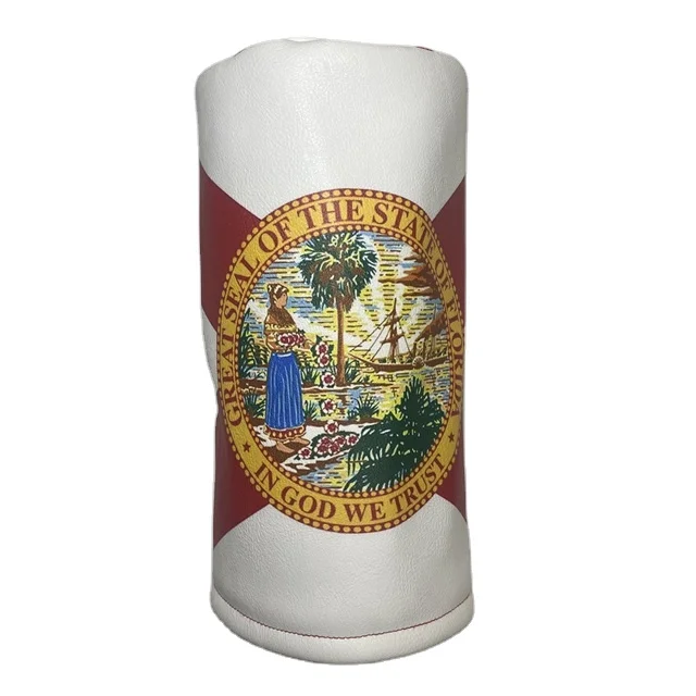 OEM&ODM Design Florida flag barrel headcover golf driver wood head covers custom logo