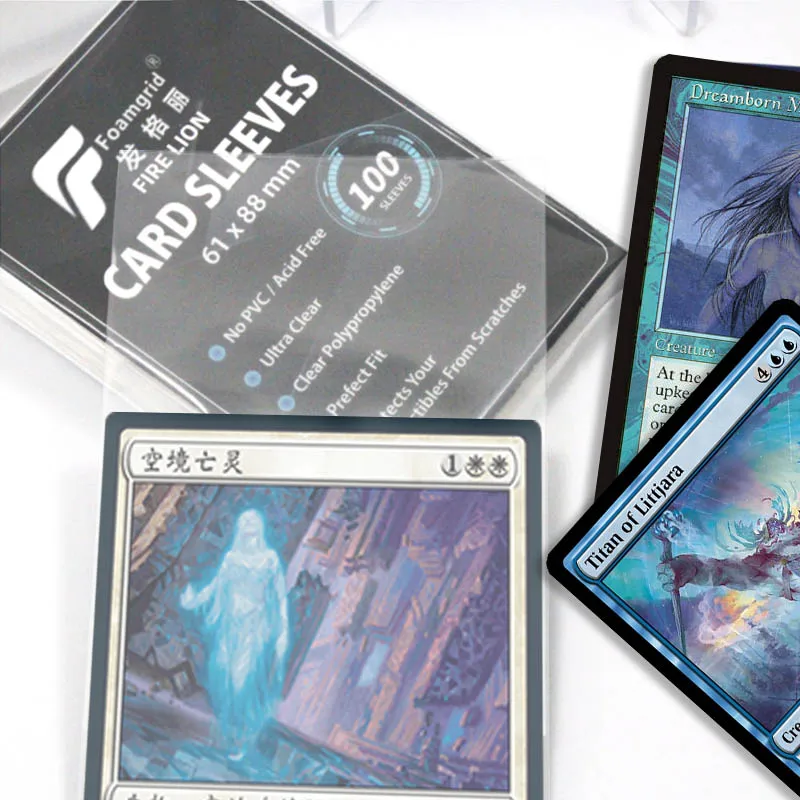 2024 New Standard Holographic Graded Card Sleeves Perfect Fit Card Sleeves Game Hologram Card Sleeves For Dragon Shield