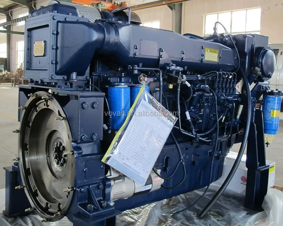  Низкая цена 350hp Weichai судовой дизельный двигатель с редуктором