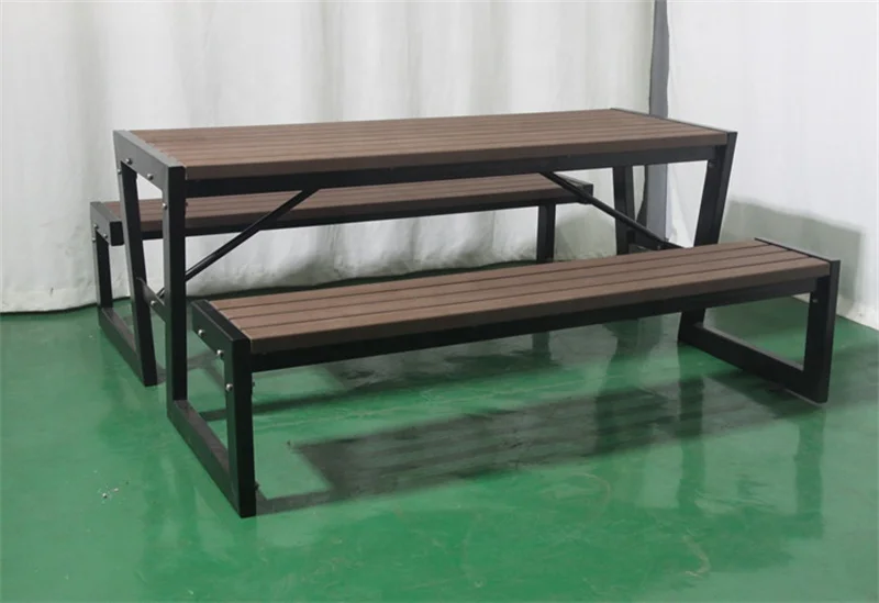 outdoor furniture commercial long wooden picnic table outside restaurant hotel patio rectangular antique dining table chair