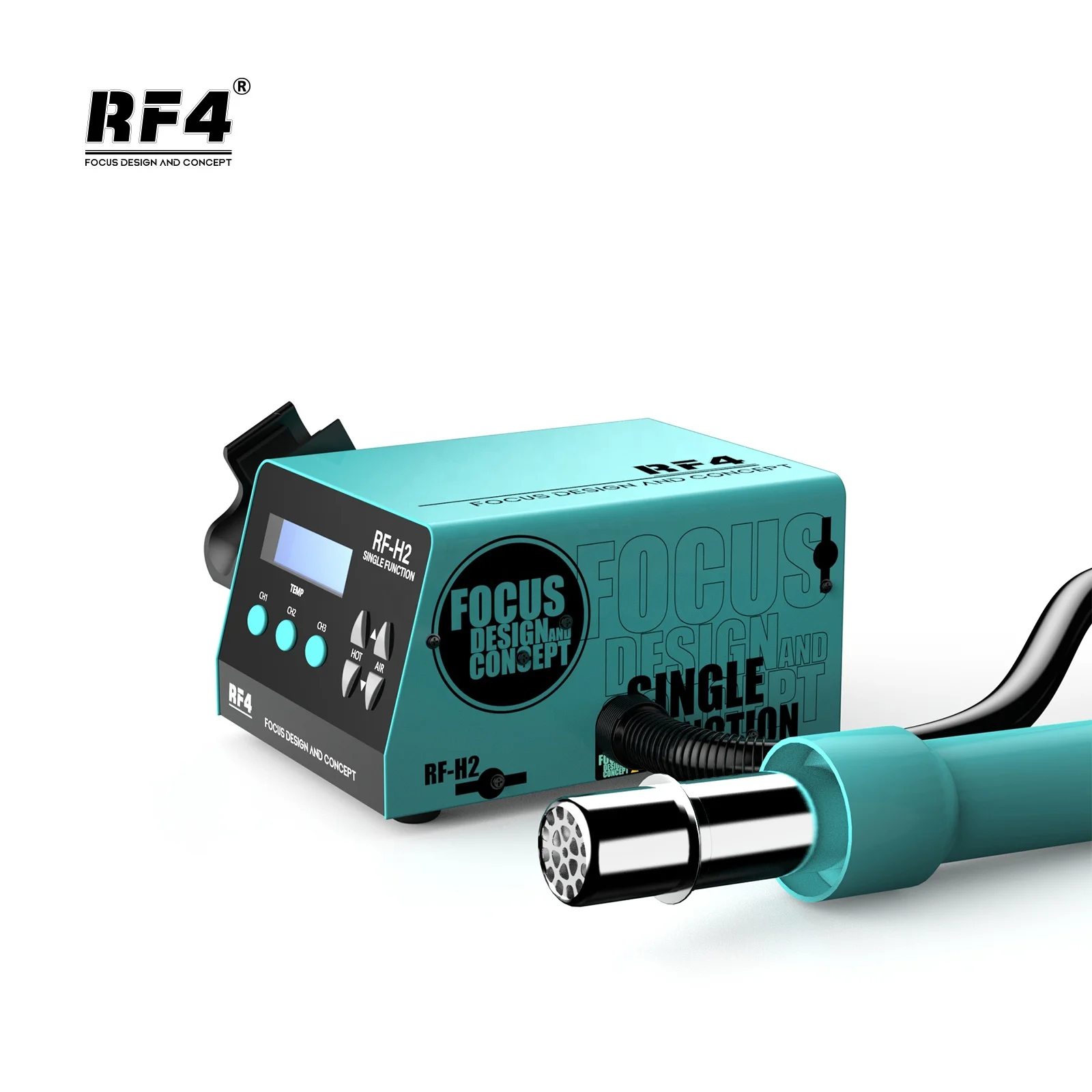 RF4 RF-H2 mobile phone repair soldering machine hot air soldering rework station with digital screen hot air gun